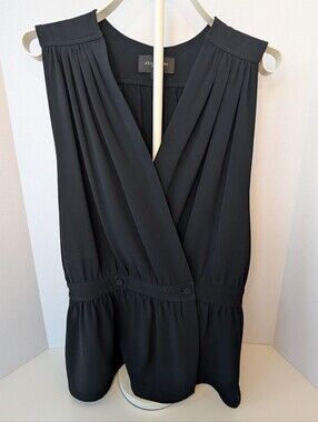 Jill Stuart Collection Black‎ Sleeveless Peplum Blouse